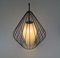 Mid-Century String Ceiling Lamp in Glass and Brass, 1950s, Image 8