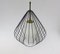 Mid-Century String Deckenlampe aus Glas & Messing, 1950er 4