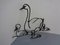 Large Cast Iron Swan Family, Germany, 1960s 7