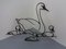 Large Cast Iron Swan Family, Germany, 1960s 5