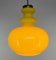 Suspension en Verre Jaune, 1970s 7