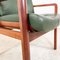 Vintage Green Leather and Mahogany Plywood Conference Chairs, Set of 10 5