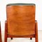 Vintage Green Leather and Mahogany Plywood Conference Chairs, Set of 10, Image 16