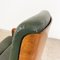 Vintage Green Leather and Mahogany Plywood Conference Chairs, Set of 10 12
