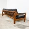 Vintage Danish Black Teak Leather 3 Seater Sofa, Image 16