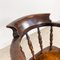 Elm Wooden Smokers Bow Windsor Captain Chair, Image 9