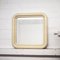 Vintage Cream Plastic Wall Mirror attributed to Crayonne, 1970s 3