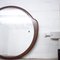 Miroir Mural Rond Vintage en Teck, 1960s 5