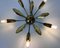 Mid-Century Brass 5-Arm Sputnik Chandelier, 1960s. 9