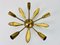 Mid-Century Brass 5-Arm Sputnik Chandelier, 1960s., Image 2