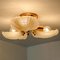 Large Barovier Flush Mount with 3 Milkglass Shells, Italy, 1970s 14