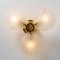 Large Barovier Flush Mount with 3 Milkglass Shells, Italy, 1970s, Image 12