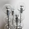 Large Table Lamp in Chrome and Hand Blown Bubble Glass from Doria, 1970 5