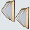 Pyramid Wall Lights in White Glass and Brass from Glashütte Limburg, 1970s, Image 8