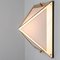 Pyramid Wall Lights in White Glass and Brass from Glashütte Limburg, 1970s 7