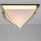 Pyramid Wall Lights in White Glass and Brass from Glashütte Limburg, 1970s 6