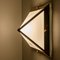 Pyramid Wall Lights in White Glass and Brass from Glashütte Limburg, 1970s 12