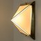 Pyramid Wall Lights in White Glass and Brass from Glashütte Limburg, 1970s, Image 10