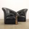 Italian Armchairs in Leather by Paolo Portoghesi for Mirabili Elica, 1980s, Set of 2 3