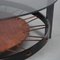 Dutch Coffee Table with Leather Magazine Rack, 1950s, Image 3