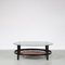 Dutch Coffee Table with Leather Magazine Rack, 1950s, Image 6