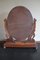 Antique Mahogany Oval Hairdressing Mirror 4