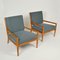 Armchairs and Footstool attributed to T. H. Robsjohn-Gibbons for Widdicomb, 1950s, Set of 3 3