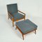 Armchairs and Footstool attributed to T. H. Robsjohn-Gibbons for Widdicomb, 1950s, Set of 3, Image 6