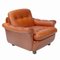 Fauteuil en Cuir Marron, 1970s 2