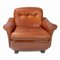 Fauteuil en Cuir Marron, 1970s 1