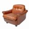 Fauteuil en Cuir Marron, 1970s 3