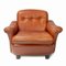 Brown Leather Armchair, 1970s 12