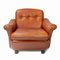 Brown Leather Armchair, 1970s, Image 12