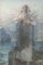Pittore simbolista, Dama con arpa, XIX secolo, Olio su tela, Incorniciato, Immagine 3