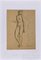 Eugene Robert Pougheon, desnudo, dibujo a lápiz, principios del siglo XX, Imagen 1