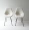 Italian Medea Chairs in White Boucle with Black Metal Legs, 1950s, Set of 2 5