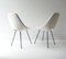 Italian Medea Chairs in White Boucle with Black Metal Legs, 1950s, Set of 2 7