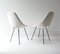 Italian Medea Chairs in White Boucle with Black Metal Legs, 1950s, Set of 2, Image 7
