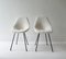 Italian Medea Chairs in White Boucle with Black Metal Legs, 1950s, Set of 2 13