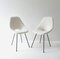 Italian Medea Chairs in White Boucle with Black Metal Legs, 1950s, Set of 2 2