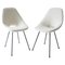 Italian Medea Chairs in White Boucle with Black Metal Legs, 1950s, Set of 2, Image 1