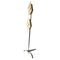 French Lucite Floor Lamp with Black Metal Leg from Maison Lunel, 1950s, Image 1