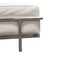 Steel and White Leather Ottoman in the style of Mies van der Rohe, Italy, 1979 6