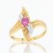18 Karat Yellow Gold Ring with Ruby and Diamonds 7
