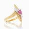 18 Karat Yellow Gold Ring with Ruby and Diamonds 6