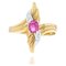 18 Karat Yellow Gold Ring with Ruby and Diamonds 1