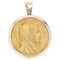 Antike französische Jungfrau Maria Medaille aus 18 Karat Roségelbgold 1