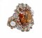 Rose Gold and Silver Ring with Hydrothermal Topaz, Emeralds, Diamonds and Pearls, 1960s, Image 2