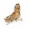 18 Karat Yellow and White Gold Bird Shape Brooch with Emerald and Diamonds, 1950s 2