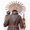 Traditional Figure of a Saint in Hand-Painted Wood, 1950s, Image 6